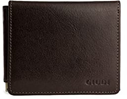 Giudi ® Geldklammer mit Münzfach Dollarclip Herren Klein Rindsleder (Dunkelbraun)