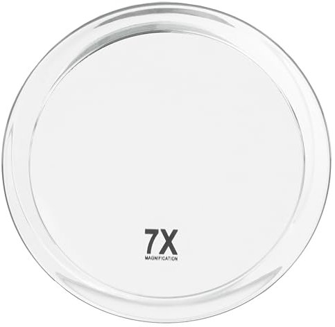 Fantasia Beauty® Kosmetikspiegel mit 7-facher Vergrößerung – Sicherer Halt durch 2 Saugnäpfe – Perfekt zum Schminken & Rasieren – Ø 15 cm – Vergrößerungsspiegel ohne Bohren für Bad, Dusche & Reisen
