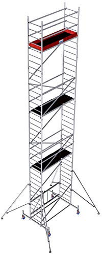 Rollgerüste Faltgerüst (Alu), Arbeitshöhe 10,8 m, Standhöhe 8,8 m,Gerüsthöhe 10 m, Gewicht 200,5 kg