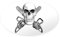 CafePress Skull And Chainsaws Oval Bumper Sticker, Euro Oval Car Decal
