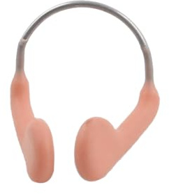 uxcell Silicone Soft Swim Nose Clip, Waterproof Swimming Nose Plugs Adjuster for Diving Pool, Protector Nose Clips for Adults, 1 Pcs with Box Beige