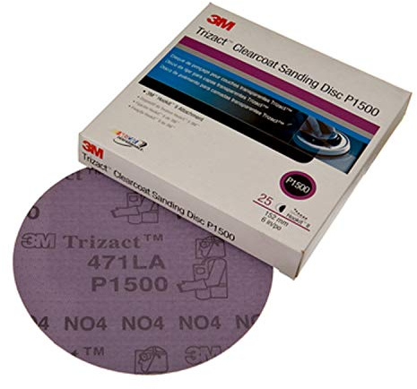 3M Trizact Hookit Clear Coat Disco abrasivo, 02095, 5, 25 per cartone