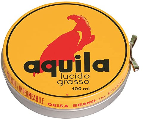 EBANO Scatoletta, Aquila N°4, Classico Lucido Grasso per calzature, Giallo
