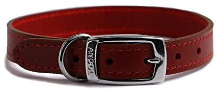 Ancol Heritage Collier pour Chien en Cuir Durable – Accessoire de Dressage pour Chiot – Raccord moulé sous Pression pour Plus de résistance et de Confort – 35-43 cm Taille 4