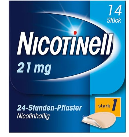 Nicotinell pflaster 21 mg / 24-Stunden-Nikotinpflaster, 14 St.: Pflasterstärke Stark. Mit der Steady-Flow Technologie hilft. Rauchen aufhören. Nikotin aufhören