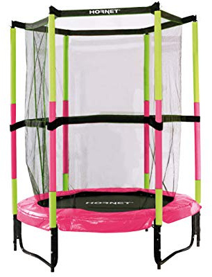 Hudora Hornet Kindertrampolin Jump In - Trampolin mit Sicherheitsnetz - 140 cm