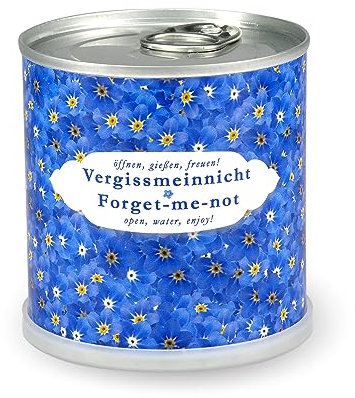 MacFlowers® Vergissmeinnicht in der Blumendose | Anzuchtset als besonderes Geschenk | Öffnen Gießen Freuen | Zum Abschied oder als Dankeschön