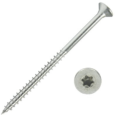 100 Stück Edelstahl-Schrauben 4,5x70 mm Teilgewinde Torx - Spanplattenschrauben mit Senkkopf - Holzschrauben/Holzbauschrauben - Werkstoff A2 VA V2A - Edelstahlschrauben/Universalschrauben TX20