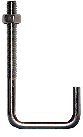 L-Haken M6x 80/42/20 mm, vz, m.Mutter, Profil 76/18 / Pck a 100 Stück