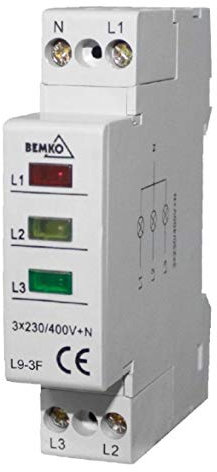 BEMKO L9 L9-3F Kontrollleuchten 3, 1.8 W, Leuchtmelder 1 Phase Gelb