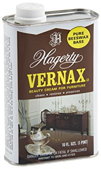 Hagerty Vernax® Furniture & Leather Polish – Beeswax Cream for Wood, Leather & Gilt Frames | Restores Natural Oils & Protects Finishes | Museum-Quality Care at Home | Made in USA, 16 oz