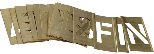 Schablonen Set von PP Messing Schablonen Sperren – Zahlen 1 in