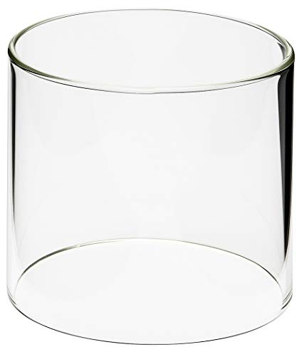 Glaszylinder Borosilikat D 110 x H 115 mm, hochhitzebeständig, transparent, neutral ohne Marke, Wandstärke 3 mm, für Petromax und Geniol Starklichtlampen 350 und 500 HK und andere Lampen