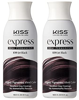 Kiss Express Color #K99 Semi- Permanent Jet Black 3.5 Ounce (Pack of 2)