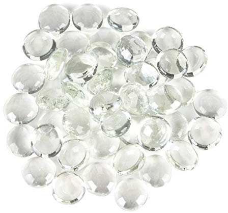 ARSUK 170-180 piezas piedras de vidrio y cristal transparentes 17-20 mm 955g – guijarros decorativos para peceras, jarrones, jardín, manualidades, centro de mesa, decoración hogar, fiesta, bodas y DIY