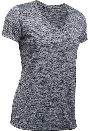 Under Armour Damen Tech Short Sleeve V - Twist, kurzärmliges & atmungsaktives Laufshirt für Frauen, ultraleichtes T-Shirt mit loser Passform