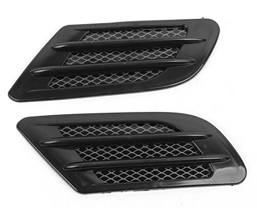 sourcingmap 2PCS Auto Car Exterior Decoration Air Flow Fender Stickers Black