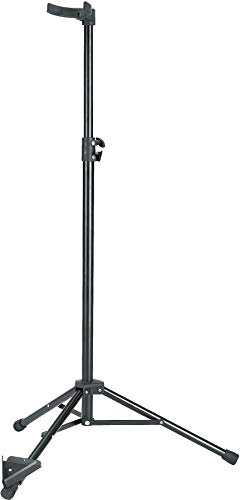 K&M 14160 E-Kontrabassständer Schwarz - für jede Korpus-Form - Stativ-Füße einklappbar - faltbar, formschön, aus Stahl