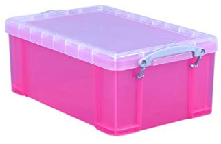 Really Useful Box 9 Litre Transparent Bright Pink