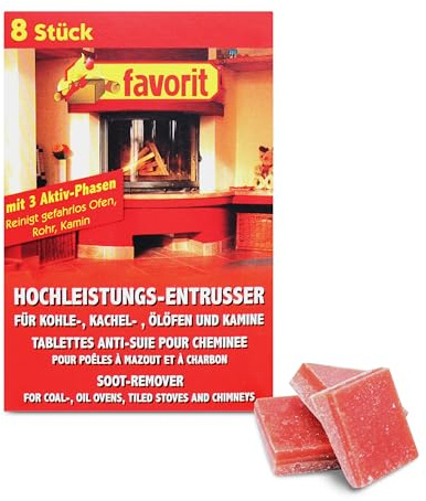 Favorit Hochleistungsentrußer; befreit Kamin, Kachelofen, Ölofen von Ruß und Rückständen; 8 Würfel - 1255
