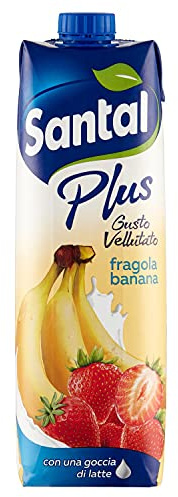 SANTAL – Concentrado Plus Fresa Banana, Con Una Gota de leche – 6 piezas de 1 L [6 L]