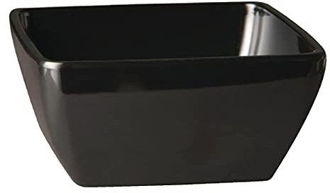 APS gf135 in melamina Ciotola quadrata, lunghezza 12,5 cm, colore: nero