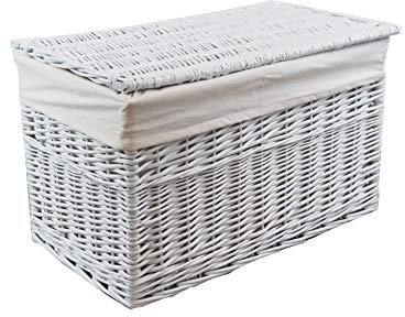 DVier Wäschekorb laundry Weide weiß 62x35 H.37 08WRt02-c