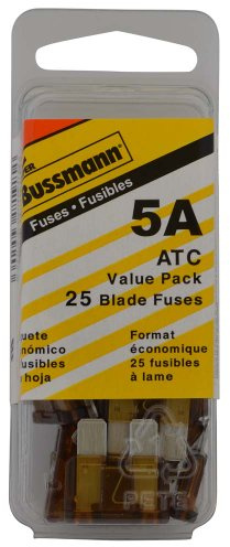 Bussmann (VP/ATC-5-RP) Tan 5 Amp 32V Fast Acting ATC Blade Fuse, (Pack of 25)