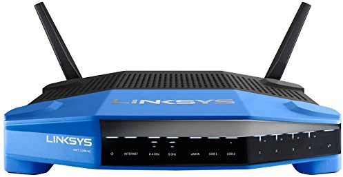 Linksys WRT1200AC-UK Dual Band AC1200 Gigabit Smart WiFi Router (1.3 GHz Processor, 128 mb Flash, 256 DDR3 RAM, USB 3.0, eSATA, 4 x Ethernet), Open Source Ready