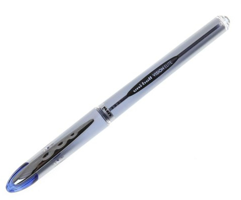 Uni-ball UB-200 Vision Elite Medium Rollerball Pens, 0.8mm Ball, Blue Gel, 12 Pack