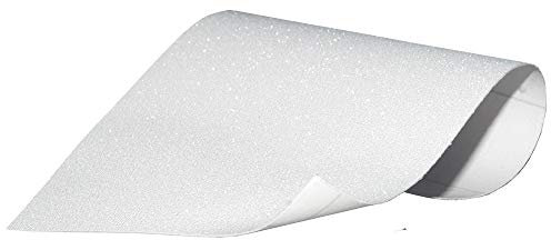 Neoxxim 8.69€/m2 Glitzer Folie Rau - WEISS - 1000 x 152 cm Auto Folie BLASENFREI selbstklebend flexibel Lackschutz Folie Deko Folie folieren Car Wrappig