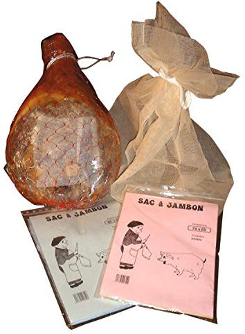 MICHON MARTINE Sac à Jambon - Ecru - Dimensions intérieure 65 x 75 cm