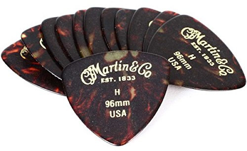 Martin Triangle 346 Gitarre Plektrum Heavy .96 mm Faux Schildpatt – 12 Stück