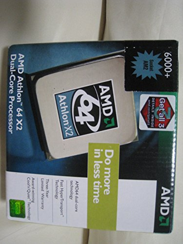 AMD Athlon X2 6000+ Dual-Core - Procesador (3,00 GHz, caché L2 de 2 MB, Socket AM2, 125 W, 90 NM)