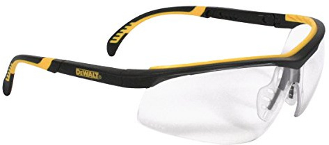 DEWALT DPG55-11C - Gafas de seguridad transparentes antivaho con marco de goma de doble inyección y patillas