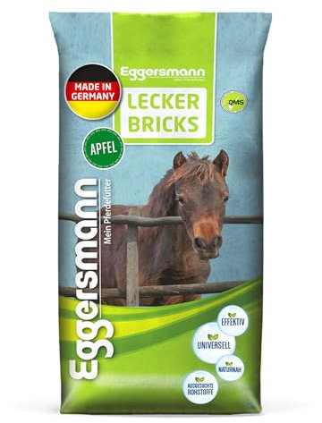 Eggersmann Mein Pferdefutter 25 kg Pferde-Leckerlis | Lecker Bricks für Pferde & Ponys | Natürlicher Apfel-Geschmack | Perfekt als Belohnung & für zwischendurch | Höchste Qualität | Pferde-Zubehör