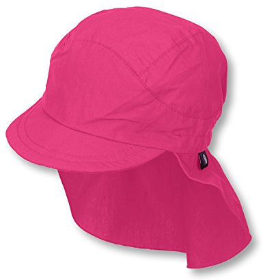 Sterntaler Schirmmütze Nacken Basic - Mädchen Baby- und Kinder Mütze mit Nackenschutz - UV-Schutz 50+ Hut aus Popeline (Bio) - leichte Sommer Kopfbedeckung mit Gummiband - magenta, Größe 55