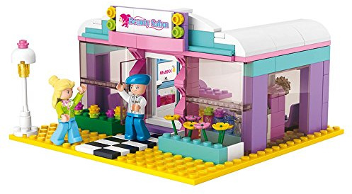 Sluban Klemmbausteine SL95296, Schönheitssalon (243 Teile) [M38-B0526], Spielset, Klemmbausteine, Girls Dream, mit Spielfigur, Mädchenträume, bunt