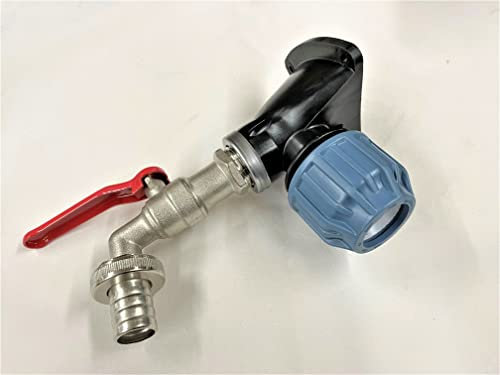 PE Wandscheibe PE 25 mm mit Kugelauslaufhahn 3/4