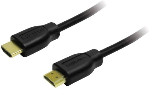 LogiLink CH0053- Cable HDMI High Speed con Ethernet (V1.4, 2X 19-Pin Macho, Conector de Oro, Negro, 10 m) Negro