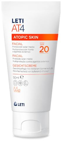 Leti AT4 Cuidado de protección múltiple con protección solar media (SPF 20) - 50 ml
