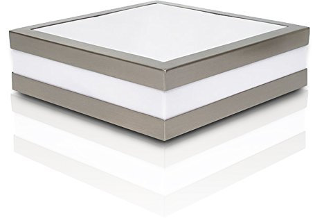 trendlights24 Savona Bad Deckenleuchte IP44 eckig - E27 230V - für bis zu 2x18W LED - für Decken, als Wandleuchte, Wohnraum & außen