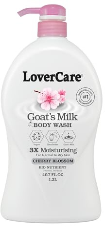 LoverCare Goat's Milk Cherry Blossom Moisturizing Body Wash 40.7 Fl.Oz - Single…
