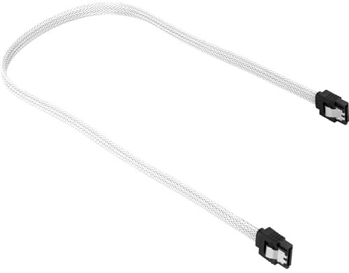 Sharkoon Sata 3 Cable de SATA 0,6 m SATA 7-Pin Negro, Blanco - Cable SATA (0,6 m, SATA III, SATA 7-Pin, SATA 7-Pin, Male Connector/Male Connector, Negro, Blanco)