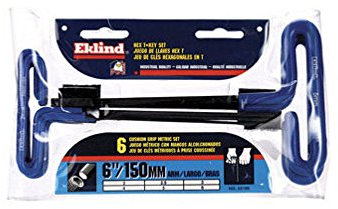 Eklind Tool Juego de llaves hexagonales métricas con mango en T de 2-6 mm, 6 unidades.