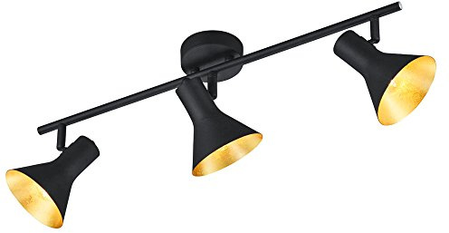 Reality Leuchten R80163002 Spotleuchte, Metall, schwarz / gold