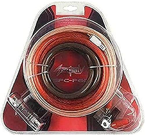 SPECTRON SPC-P60 – Kabelset für Auto-Verstärker, 20 mm, Komplettset zum Anschluss Einer Autohifi Endstufe, Stromkabel, Massekabel, Cinchkabel mit Remote, inkl. Sicherung