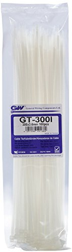 GW Kabelbinder-Technik, Kabelbinder 303 x 3,6 mm, natur, 1000 Stück, GT-300I
