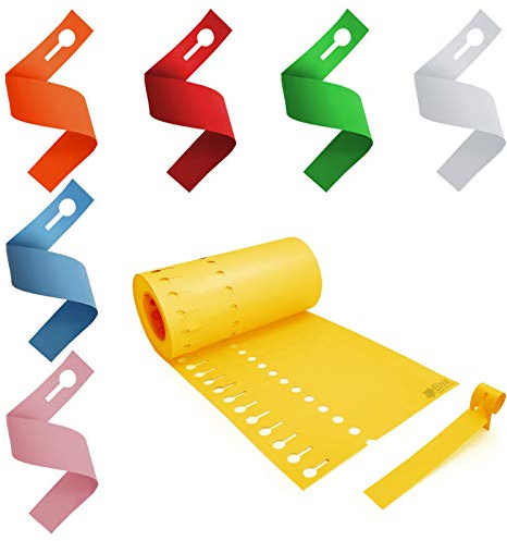 Elixir Gardens Loop Lock Labels | Selection of Colours & Quantities of 100-5000 | Professional Quality Tie-On Plant & Garden Tags | 160mm x 16mm Yellow x 1000