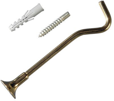 Raffhaken Schalhaken Schalhalter Drapierhaken | 12 cm Messing | 1 Stück